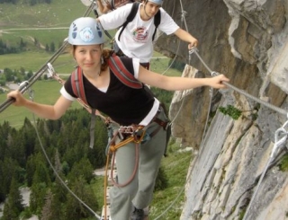 Via Ferrata with friends in the Alps